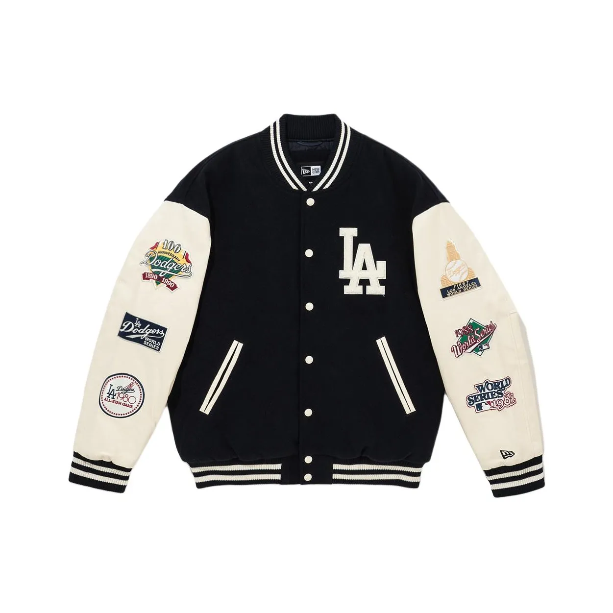New Era FW24 Baseball Jacket Unisex Navy