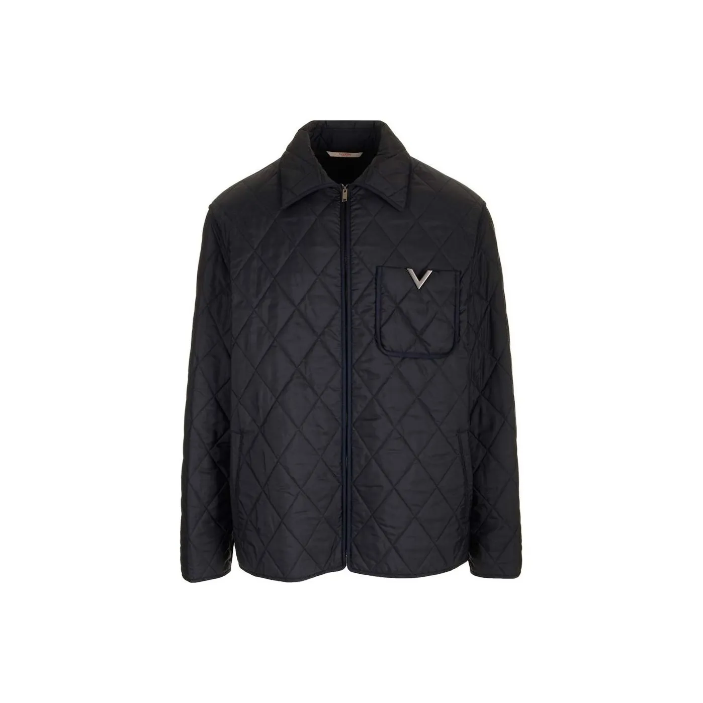 Valentino Zip Up Straight Hem Quilted Jacket