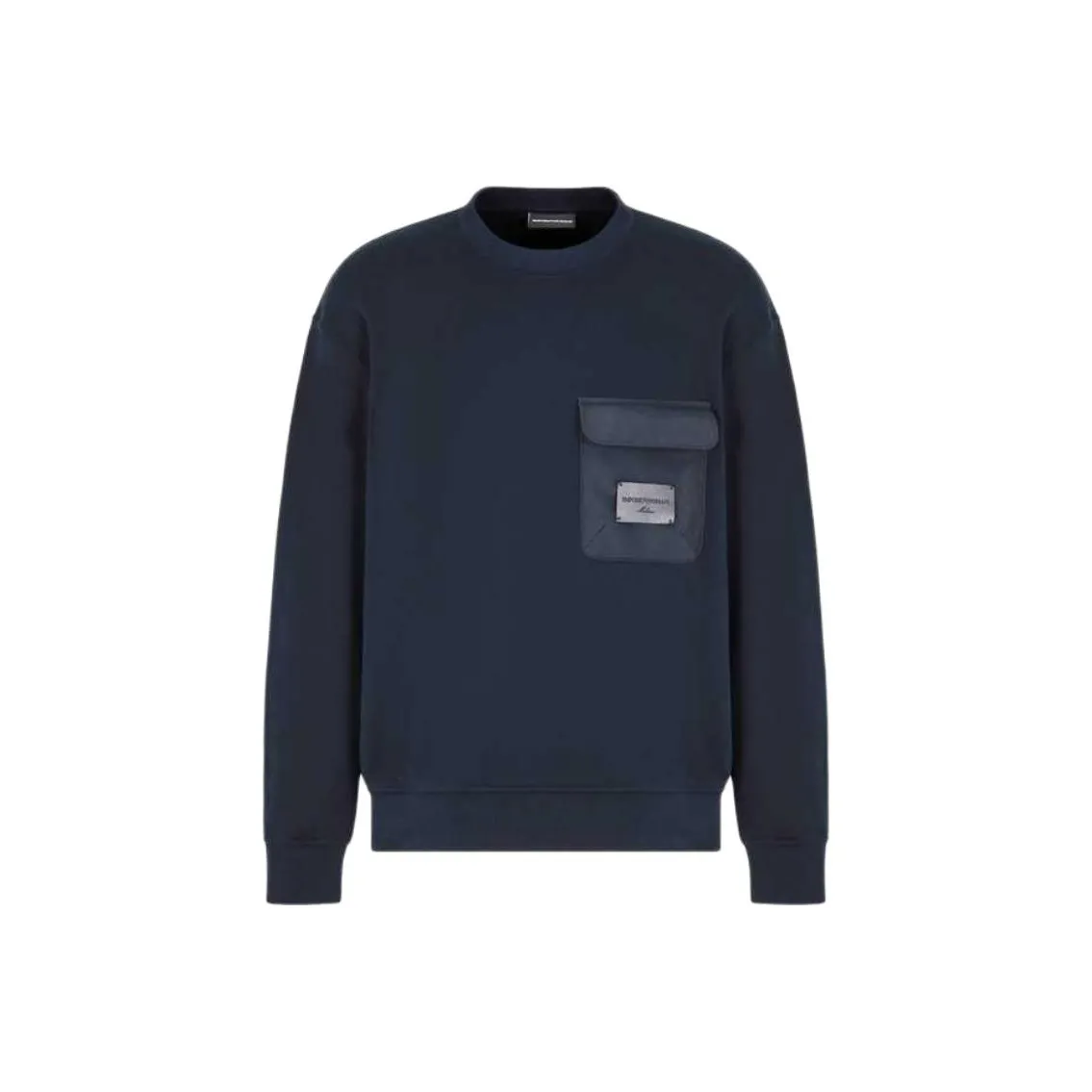 EMPORIO ARMANI Asv French Terry Jersey Sweatshirt With Padded Pocket And Logo Patch