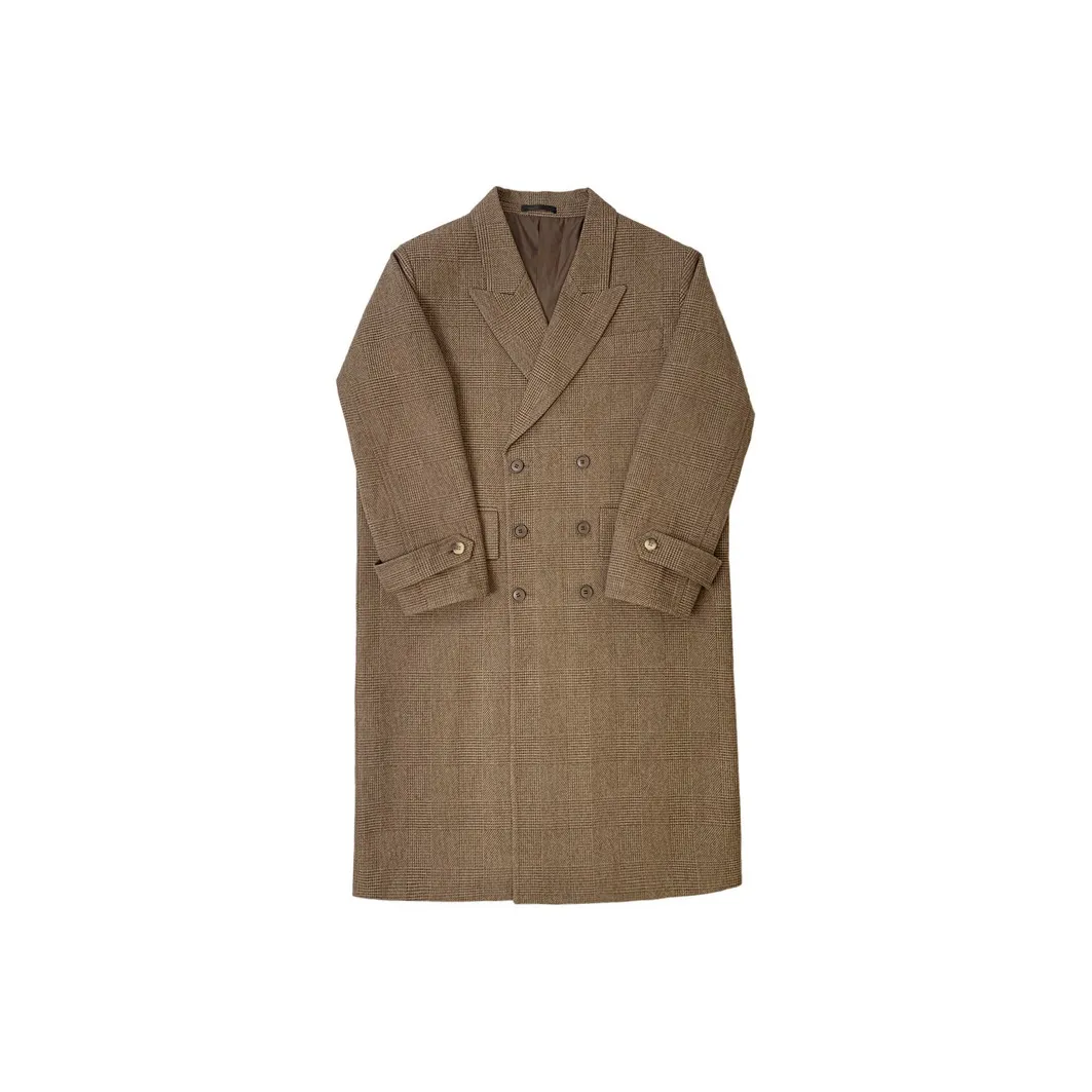 MUCUNSHU Atsutagawa DY01 Коричневый Шерстяной Куртка Мужской Пальто