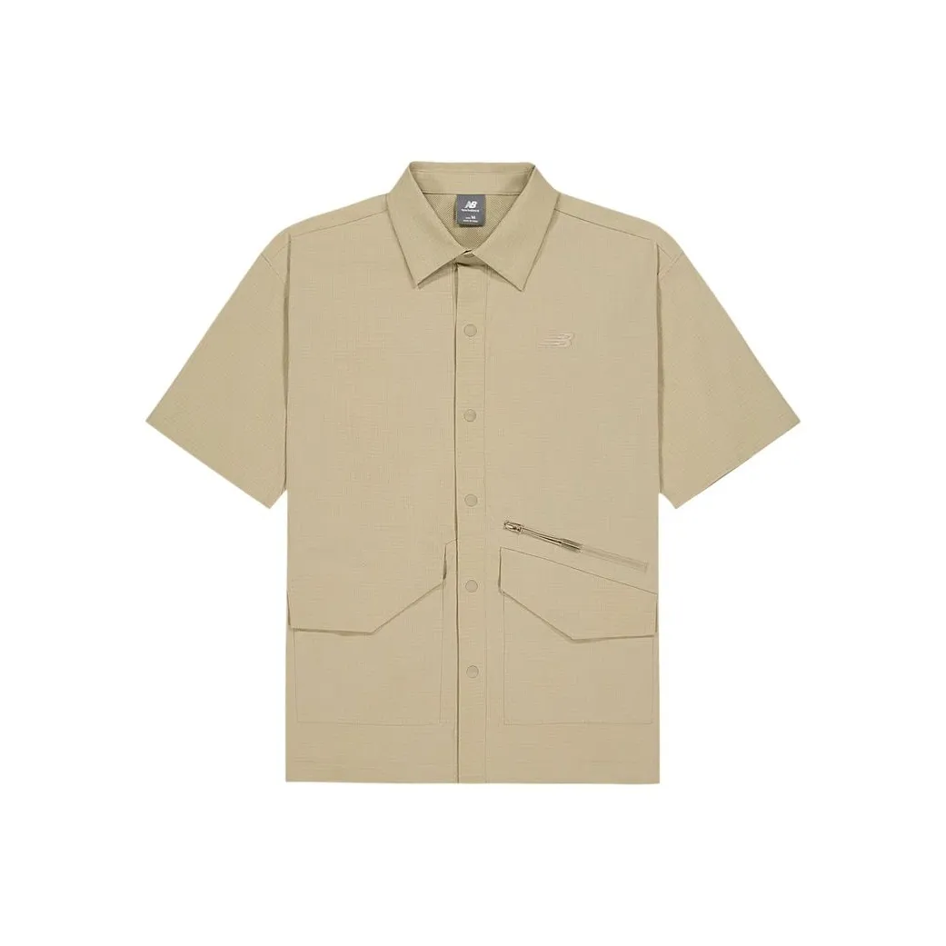 New Balance Рубашка Мужская Древесный Коричневый