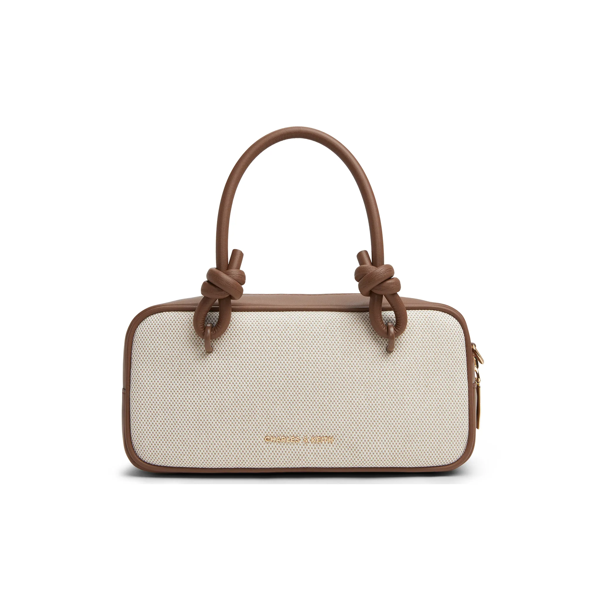 CHARLES KEITH Холст Сумка Маленькая Женская Холст Тауповый Бежевый