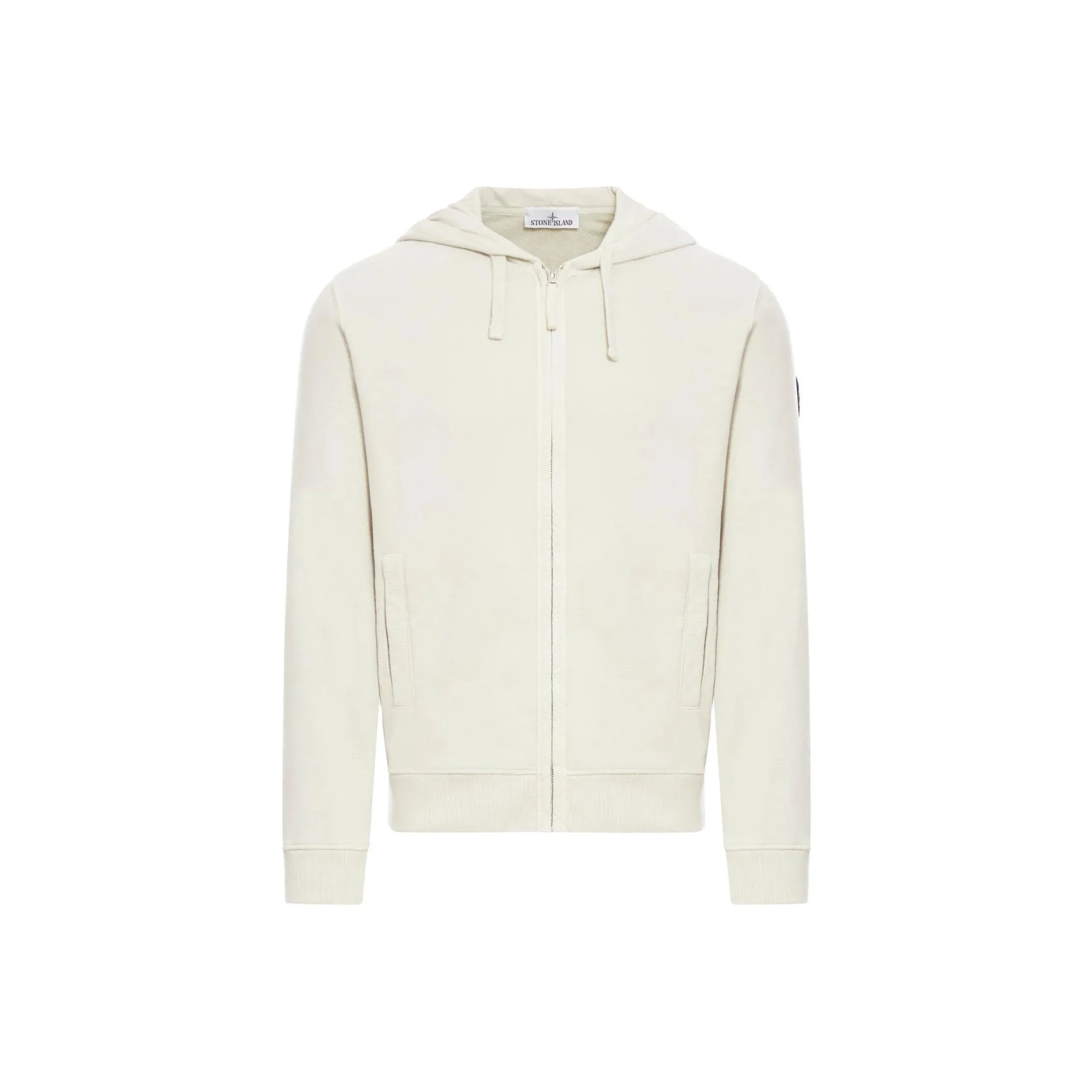 STONE ISLAND Logo Patch Zip Up Hoodie