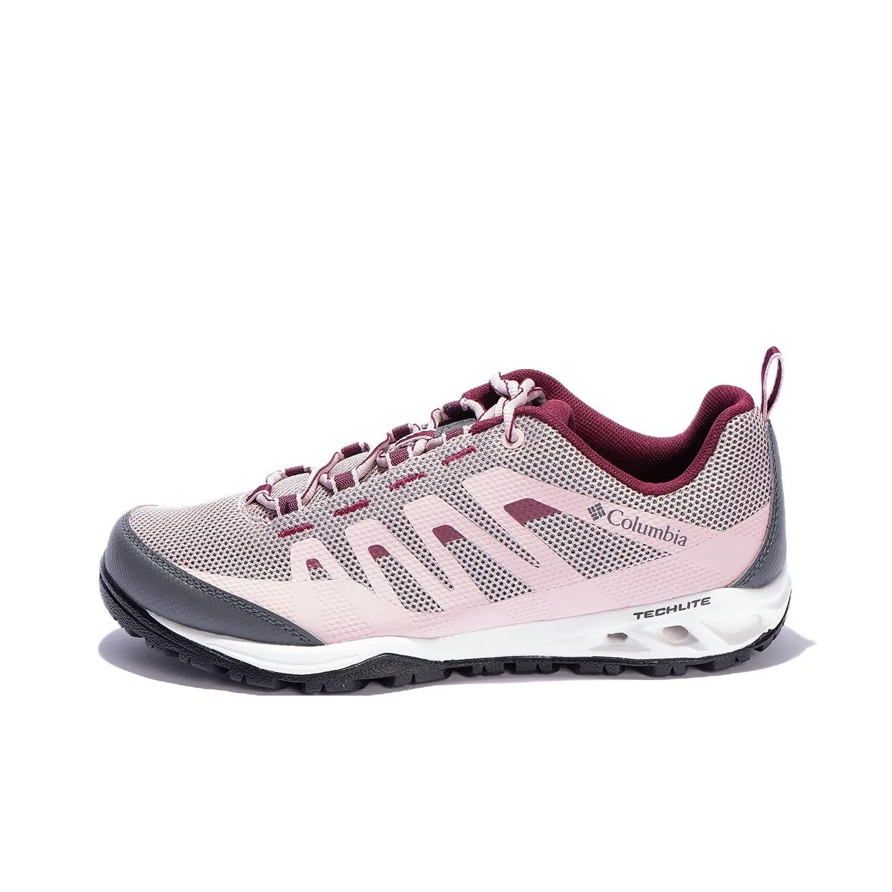Columbia Vapor Vent Shock Absorbers Slip-Resistant Low Top Hiking Shoes Women's Pink Колумбия Vapor Vent Shock Absorbers Противоскользящие Низкие Кеды Походная обувь Женские Розовые
