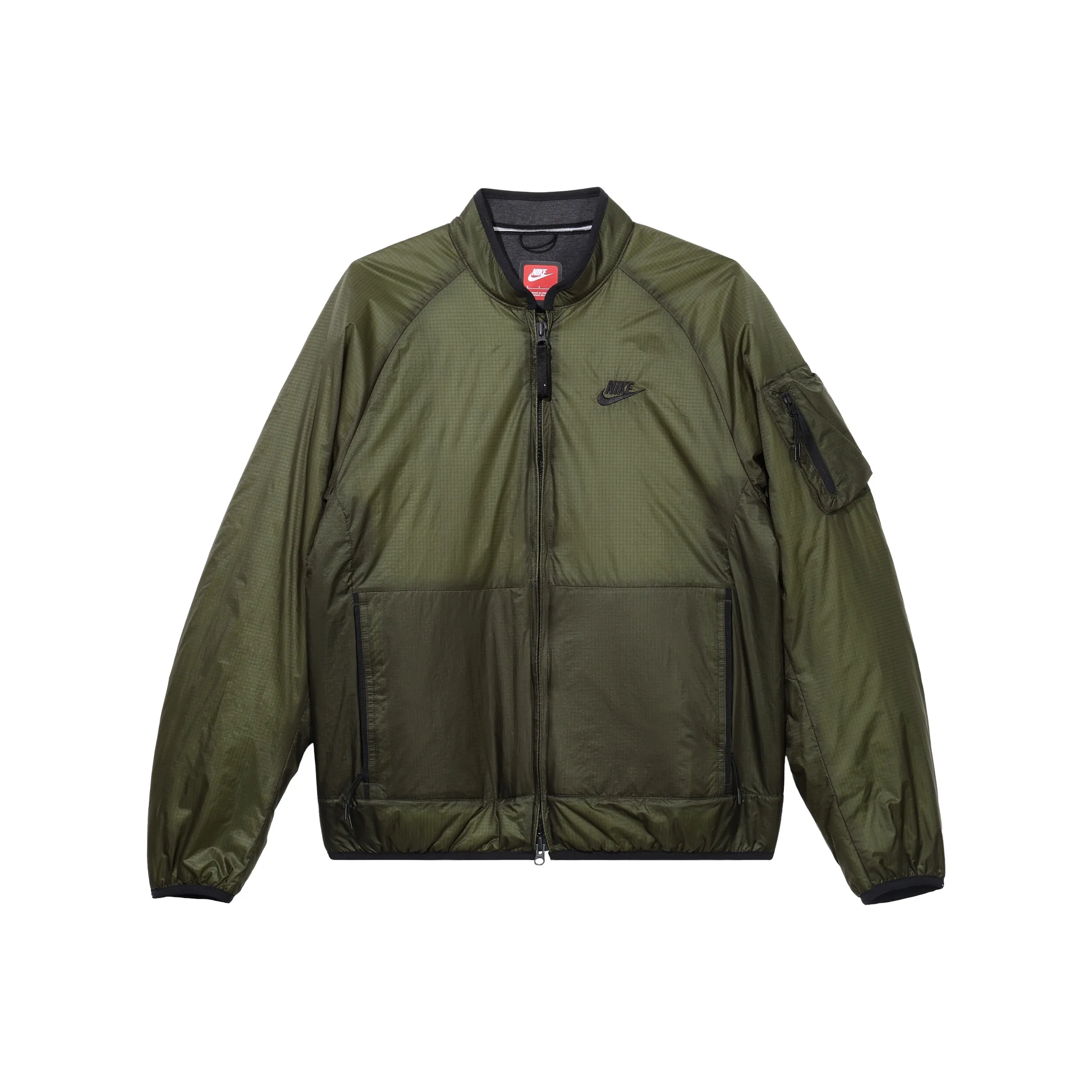 Nike Хлопковый пуховик Мужской Хаки зеленый