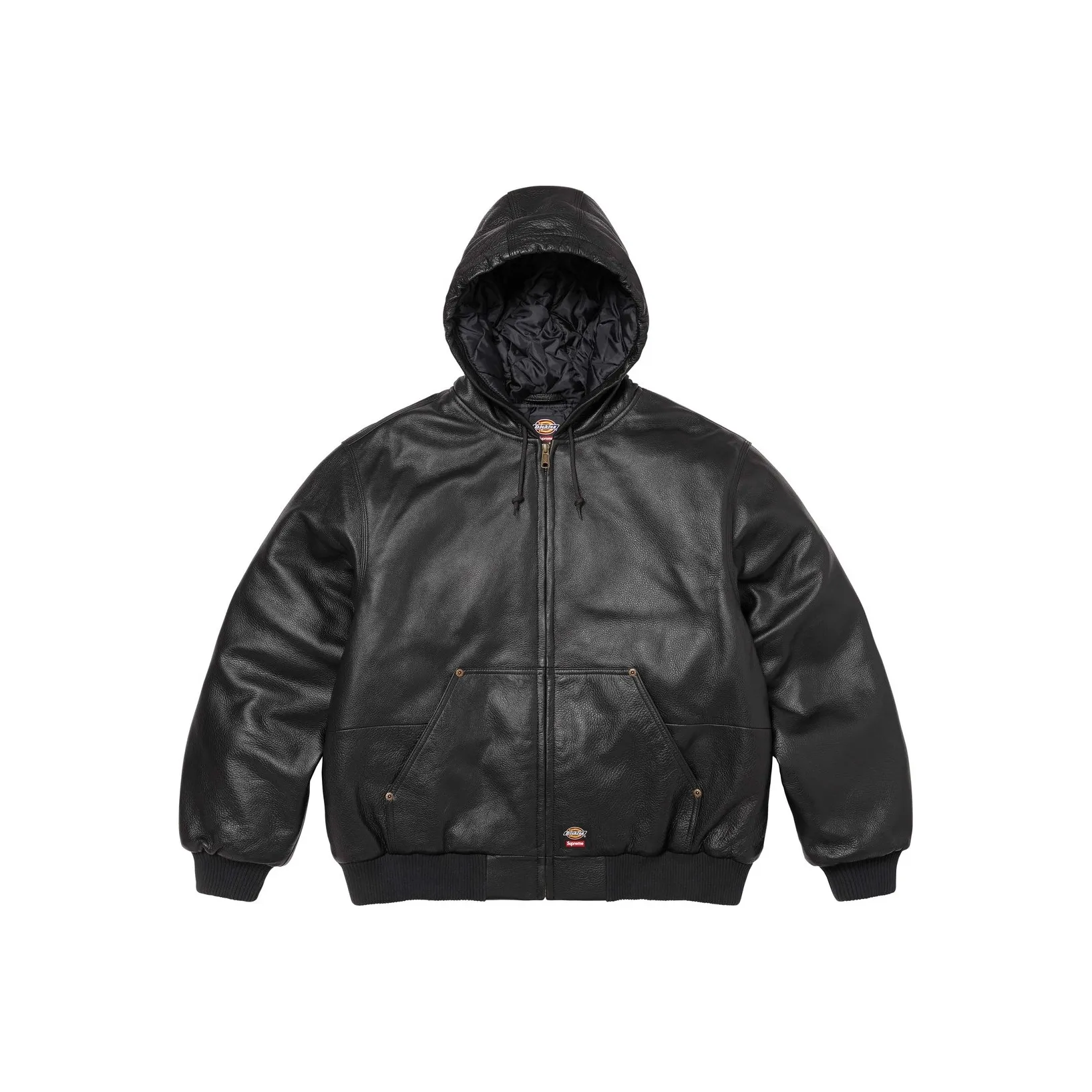 Supreme Dickies Hooded Leather Work Jacket