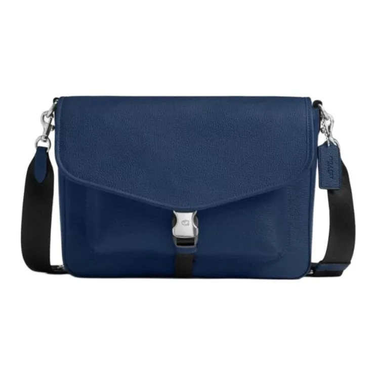 COACH Charter Коровья кожа Сумка через плечо Сумка на плечо Большая Мужская Темно-синяя