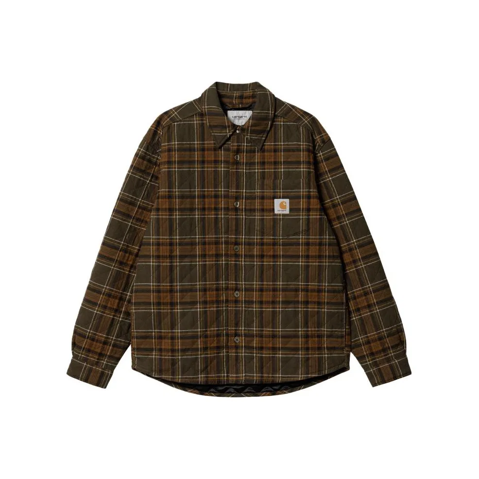 Carhartt WIP Wiles Check Рубашка Куртка Куртки Пальто Мужской Зеленый