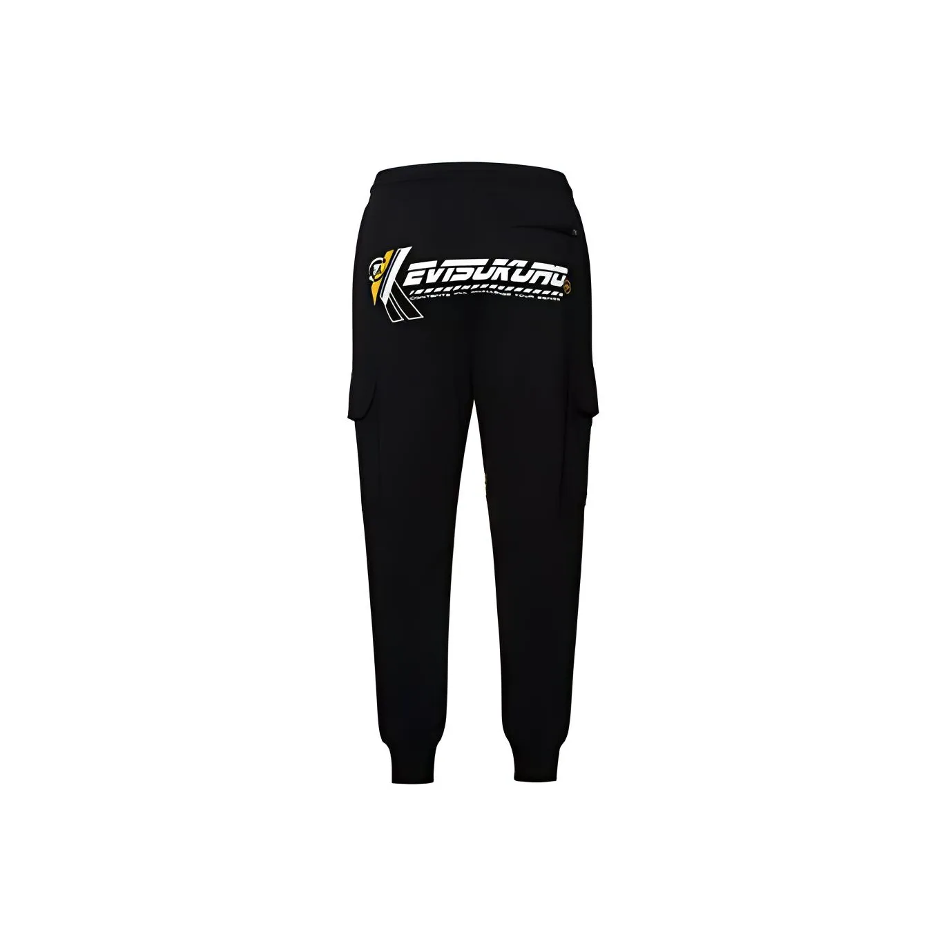 EVISU Straight Casual Pants Men's Black