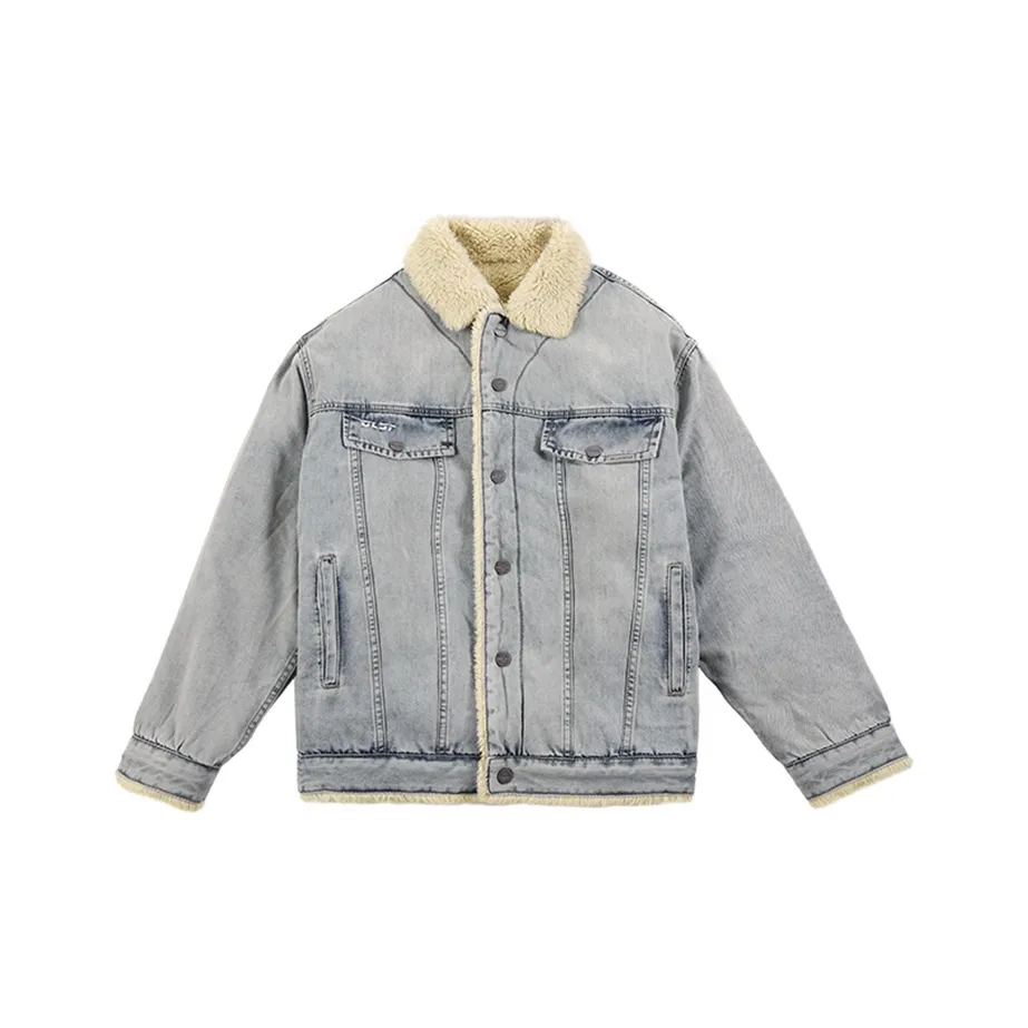 BLUESFLY Velvet Feel Coat Men's Light Blue