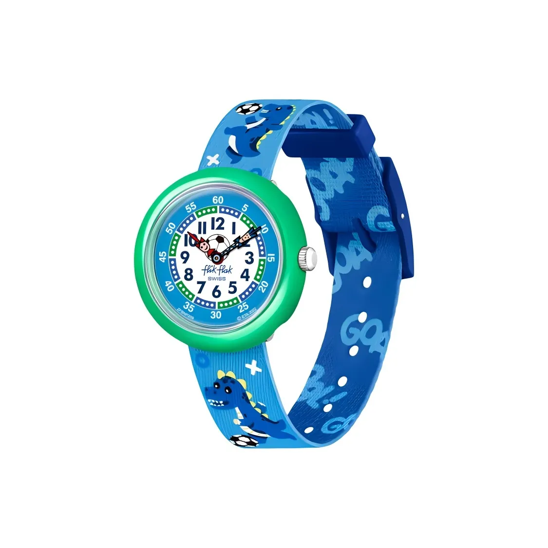 Swatch Quartz Movement Kids Flik Flak Feifei Series Часы 31,85mm*30,6mm*9,25mm Синий