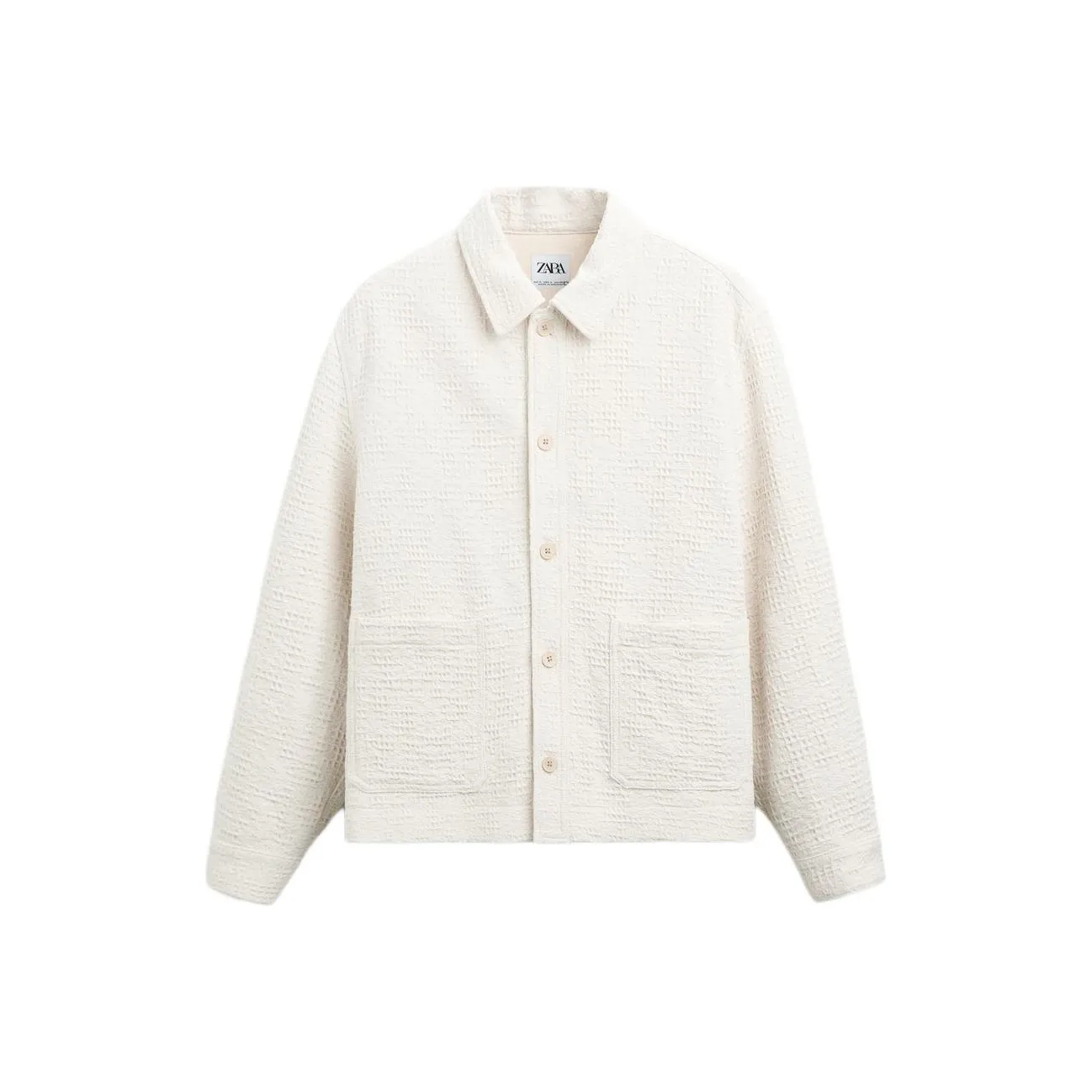 ZARA Jackets & Coats Men's Raw White