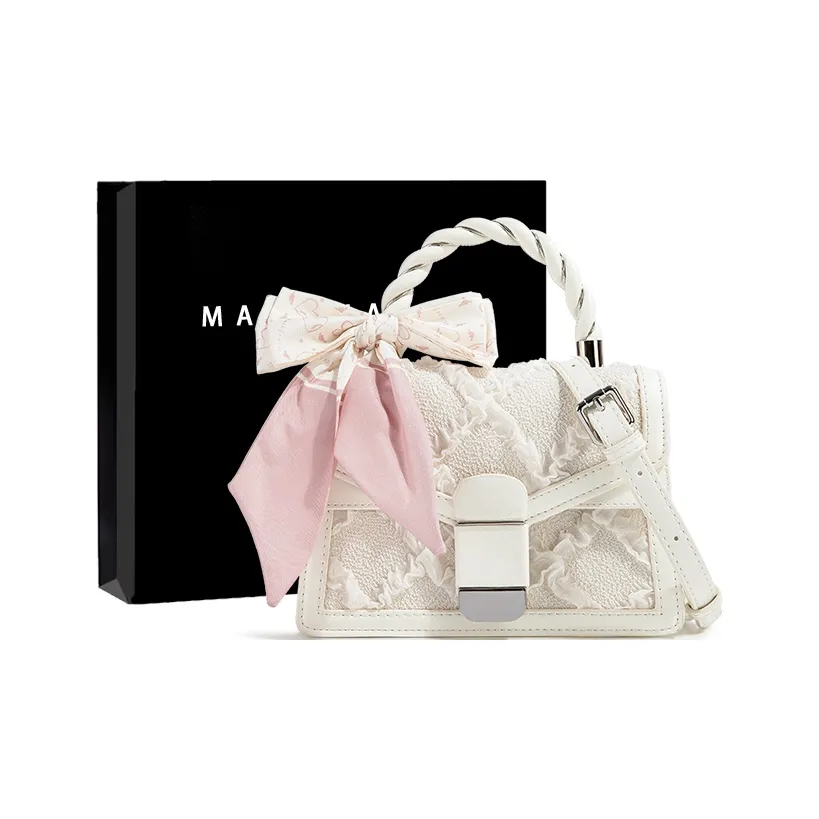 MACKJANICE Синтетическая кожа Одно плечо Сумка Женская Белая Ромб Узор