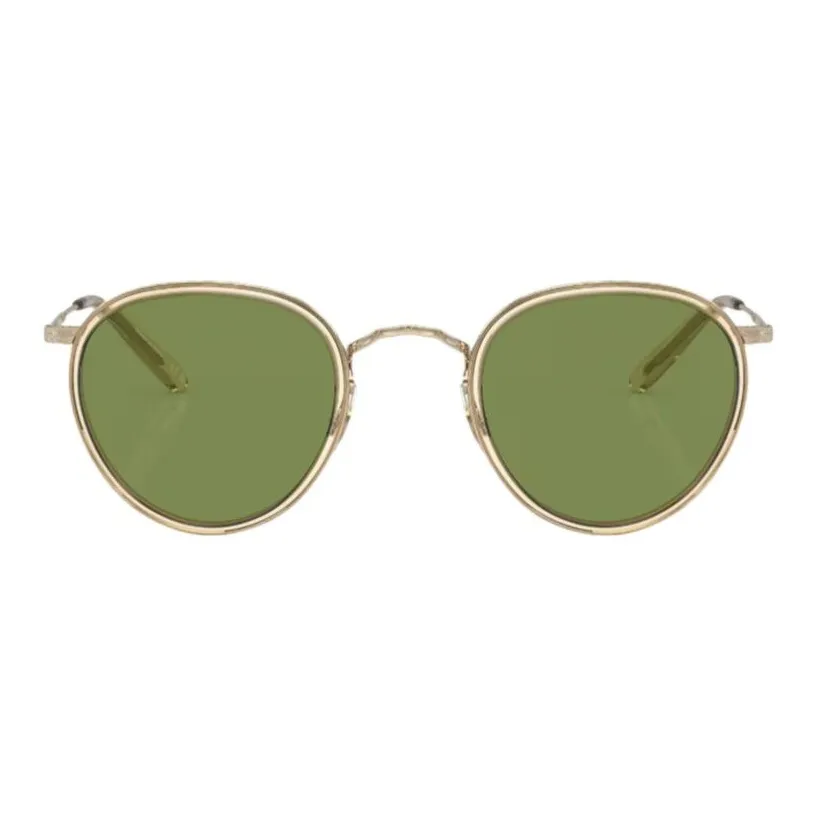 Oliver Peoples Nickel Alloy Metal Glass Round Sunglasses Unisex Gold