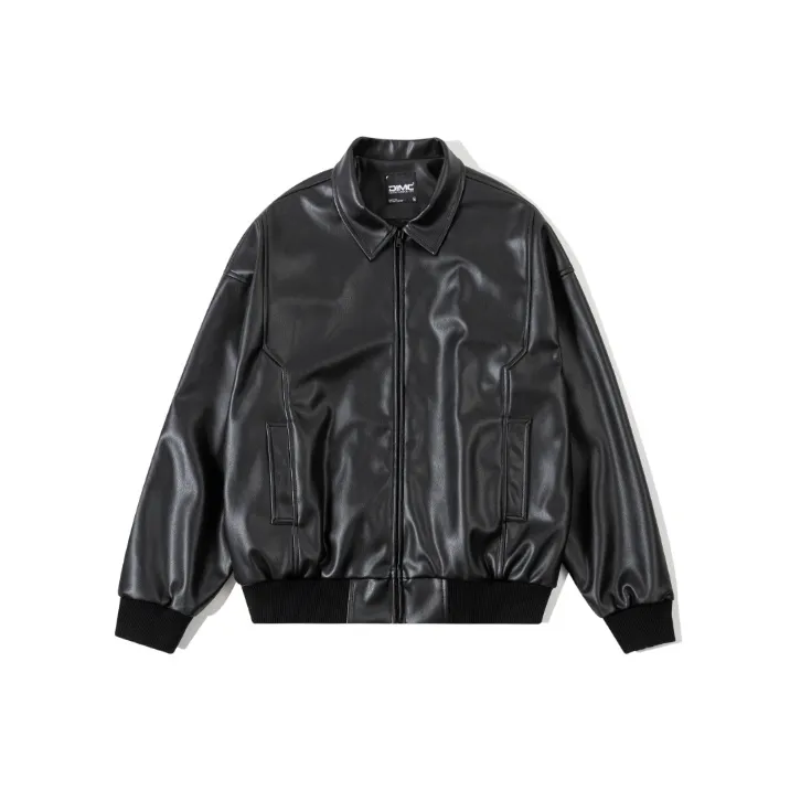 DIMC Leather Jacket Men's Black