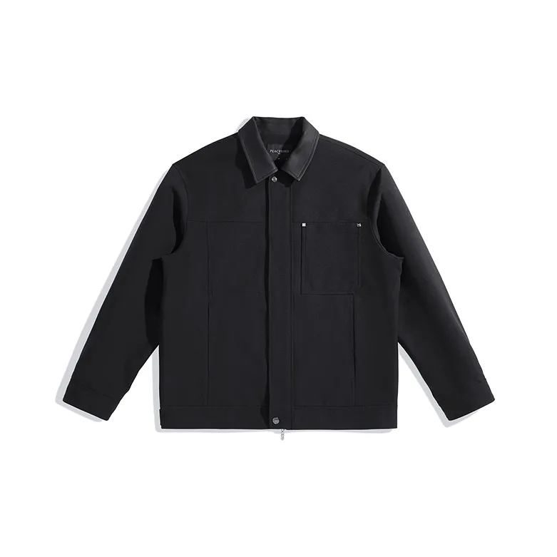 PEACEBIRD MEN Отложной воротник Админ Куртка Мода Свободный крой Повседневная Куртка Куртка Мужская