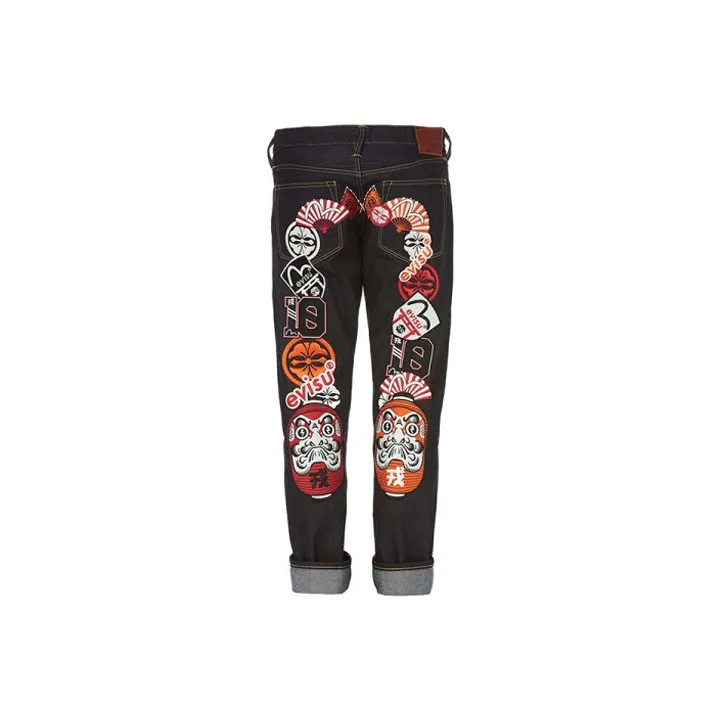 EVISU Tapered Pants Jeans Men's Denim Blue