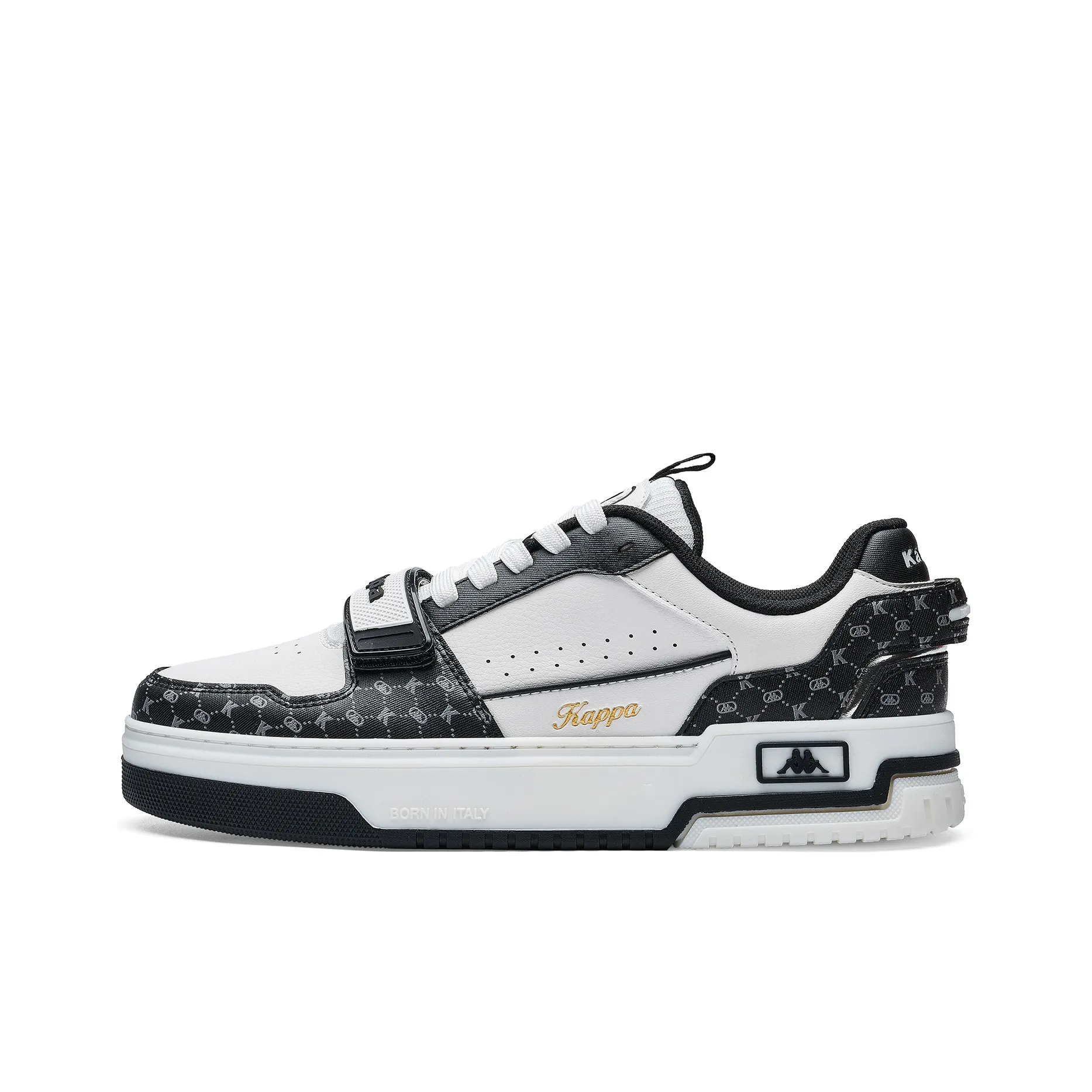 KAPPA ALPHA Slip-resistant Abrasion-resistant Low-top Skateboard Shoes Unisex White Black Кроссовки KAPPA ALPHA с низким верхом устойчивые к скольжению и износу унисекс белые и черные