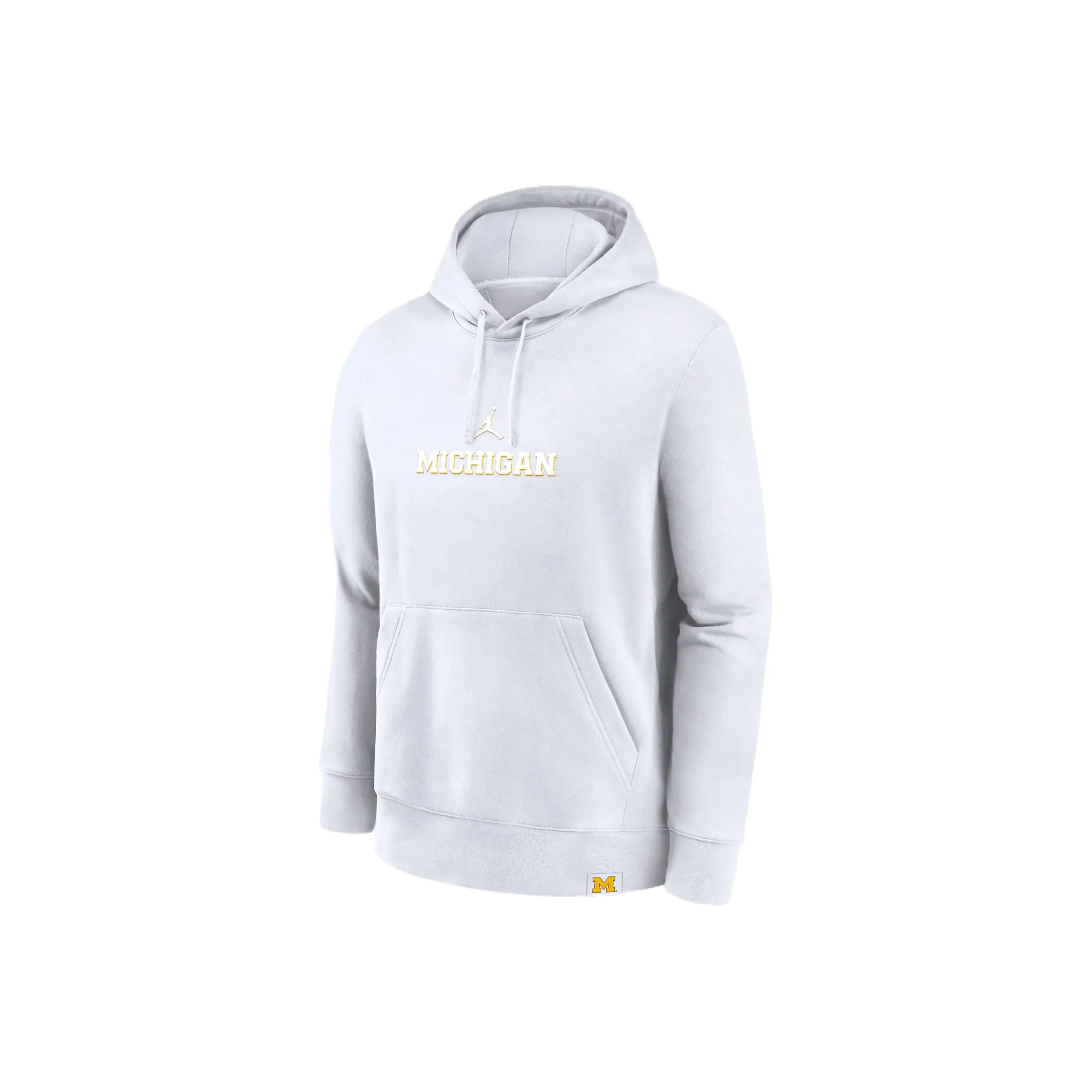 Jordan Michigan Wolverines Statement Wordmark Lockup Heavyweight Men's Nike College Pullover Hoodie