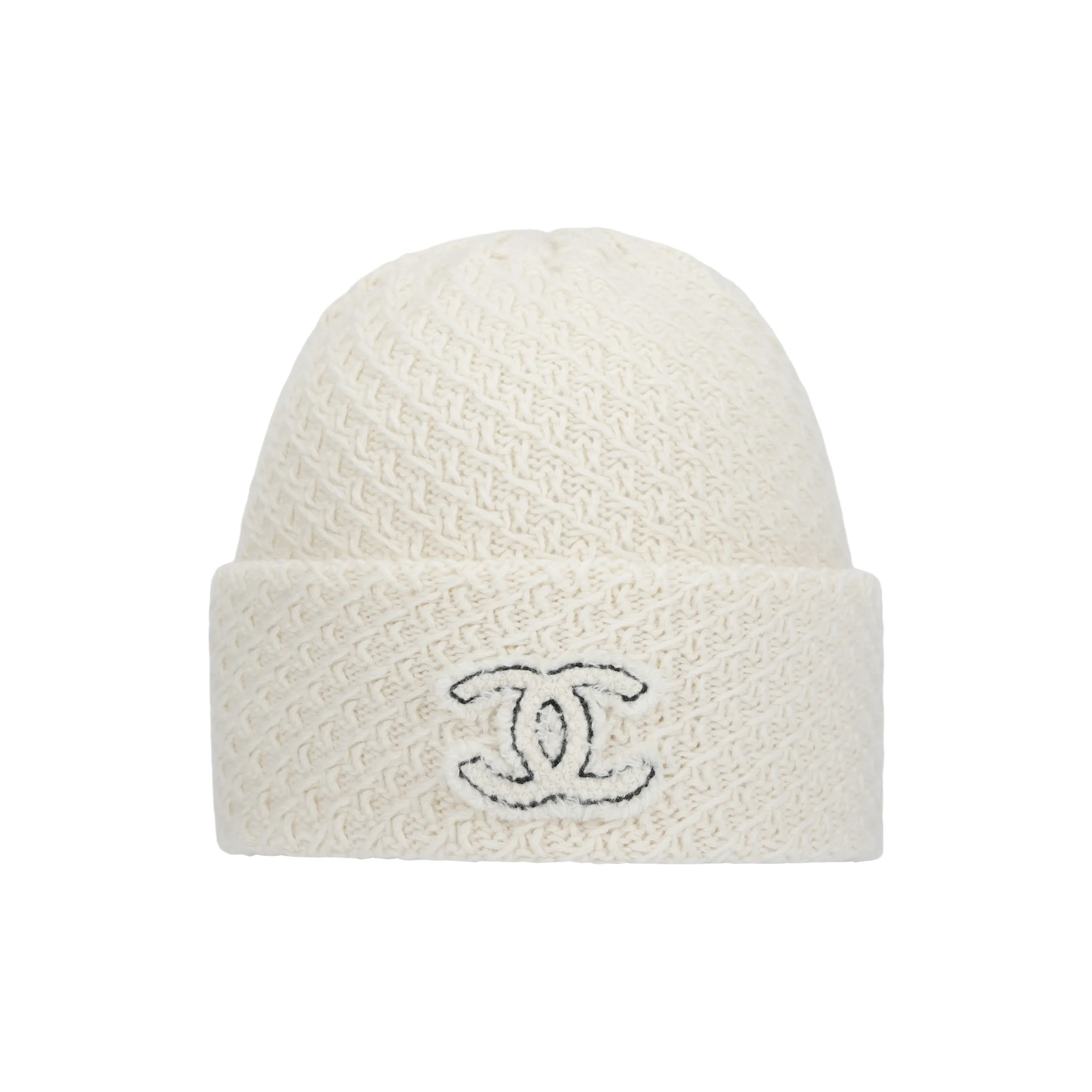 CHANEL Cashmere Beanies Women's White