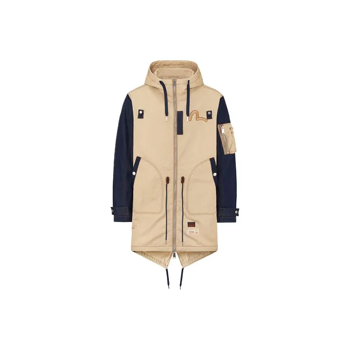 EVISU Trench Coats Men's Apricot