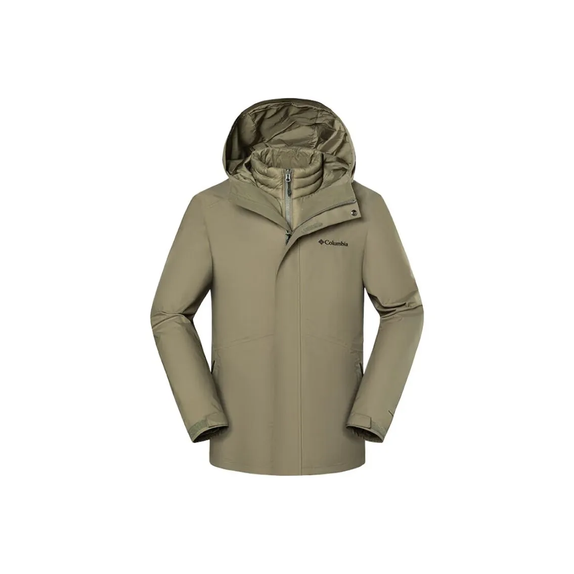 Columbia Omni Heat Water Resistant Windproof Warm Heat Reflective Windbreaker Jacket Men's Green