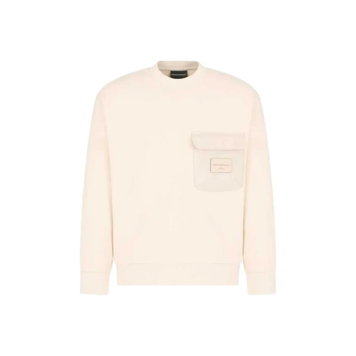 EMPORIO ARMANI Asv French Terry Jersey Sweatshirt With Padded Pocket And Logo Patch
