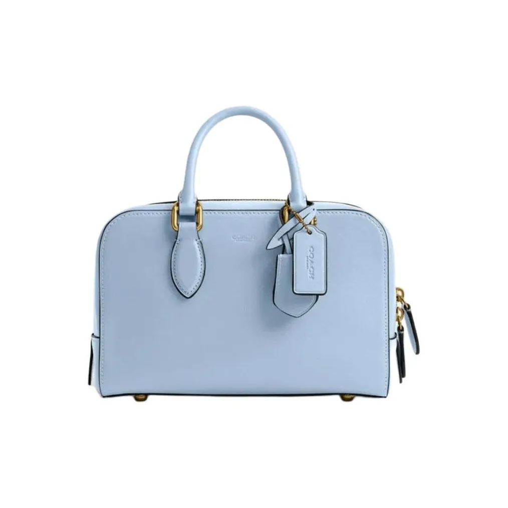 COACH Bowery Коровья кожа Одно плечо Сумка Средний Женские Синий Колокольчик Многоцветный