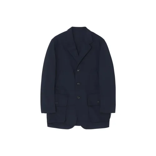 Yohji Yamamoto Мужские куртки морского синего цвета