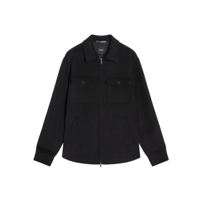 THEORY Zipped Wool blend Shirt Jacket