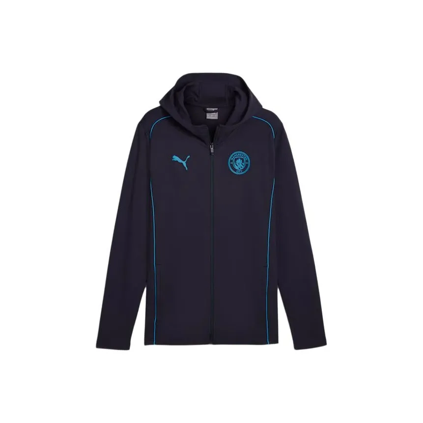 PUMA SS24 MANCHESTER CITY CASUALS С капюшоном Куртка Куртки Пальто Мужской Морской синий