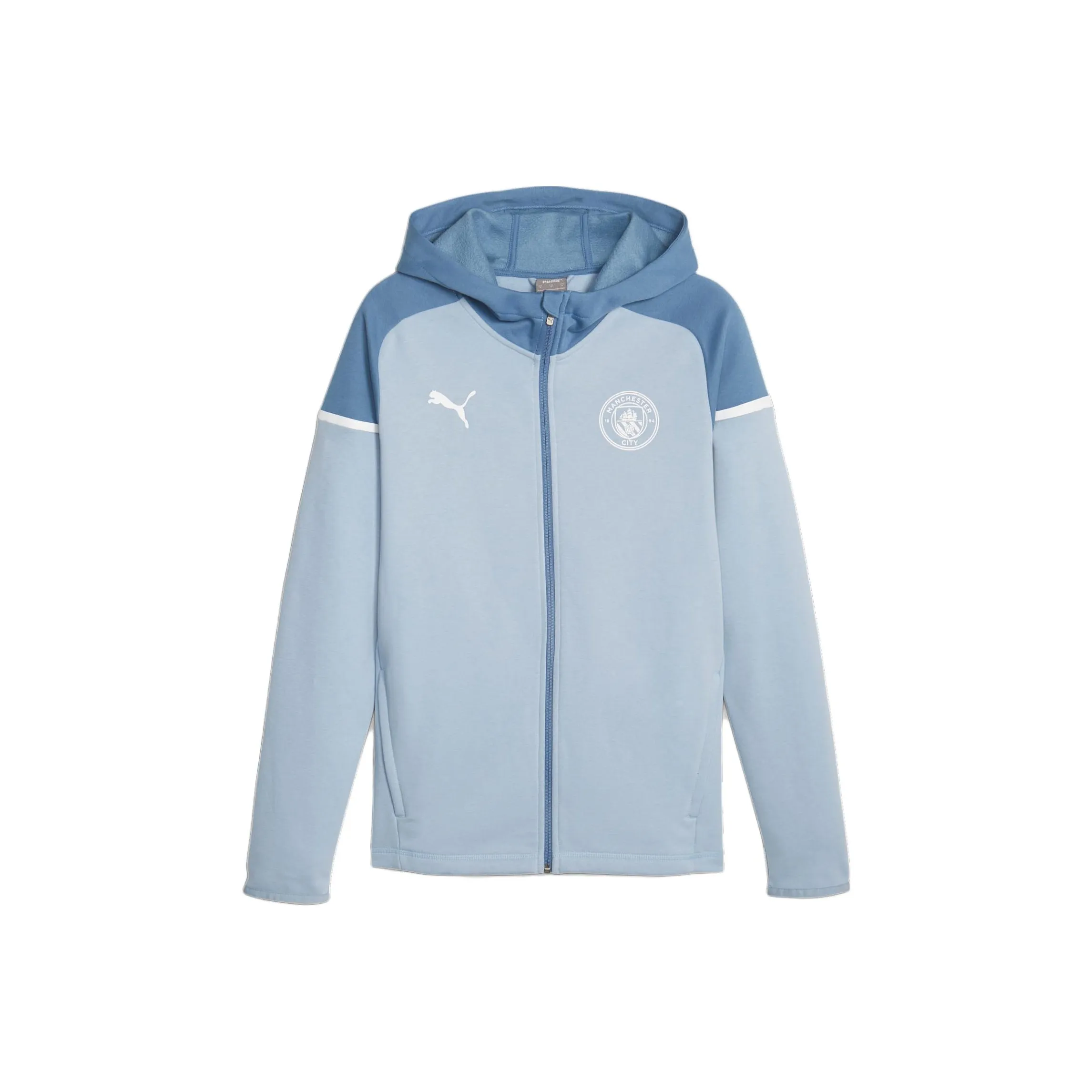 PUMA Manchester City Football Casuals Hooded Jacket Men's Blue