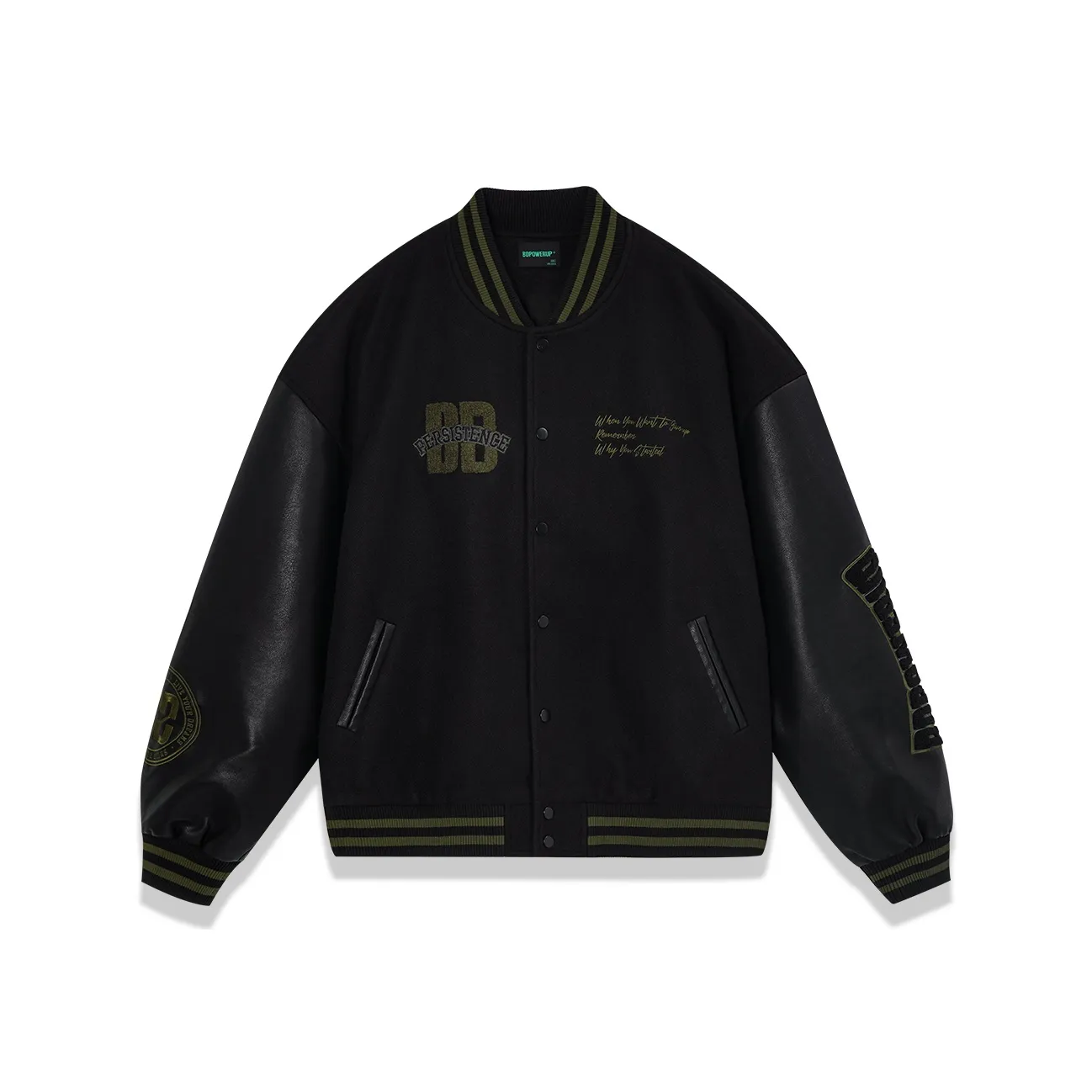 BD.POWER UP+ Baseball Jacket Unisex Black