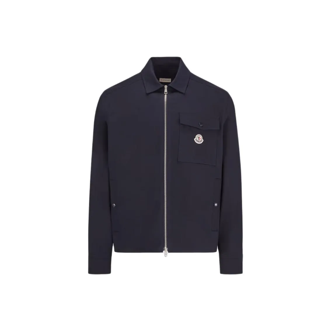 Moncler Logo Patch Zip Up Shirt Jacket