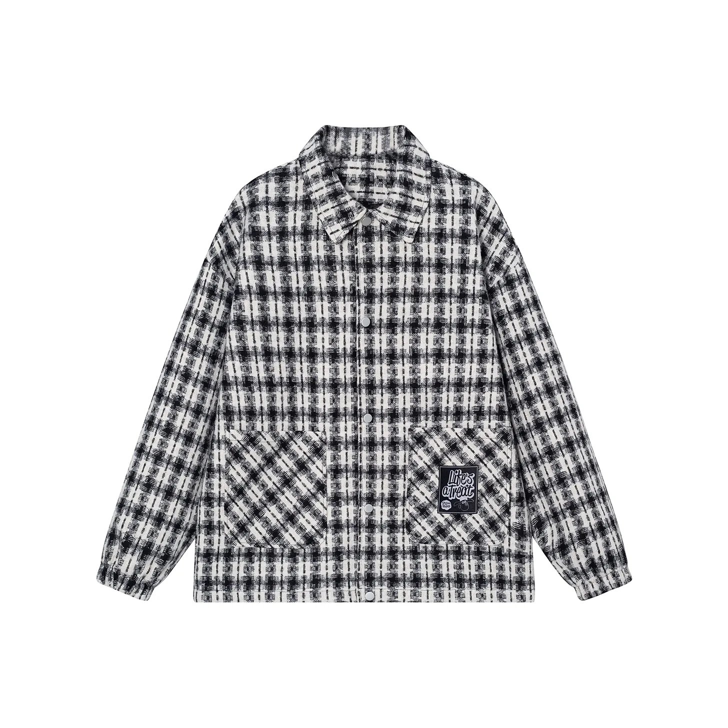 SHAUN THE SHEEP Jackets & Coats Unisex Black White Plaid