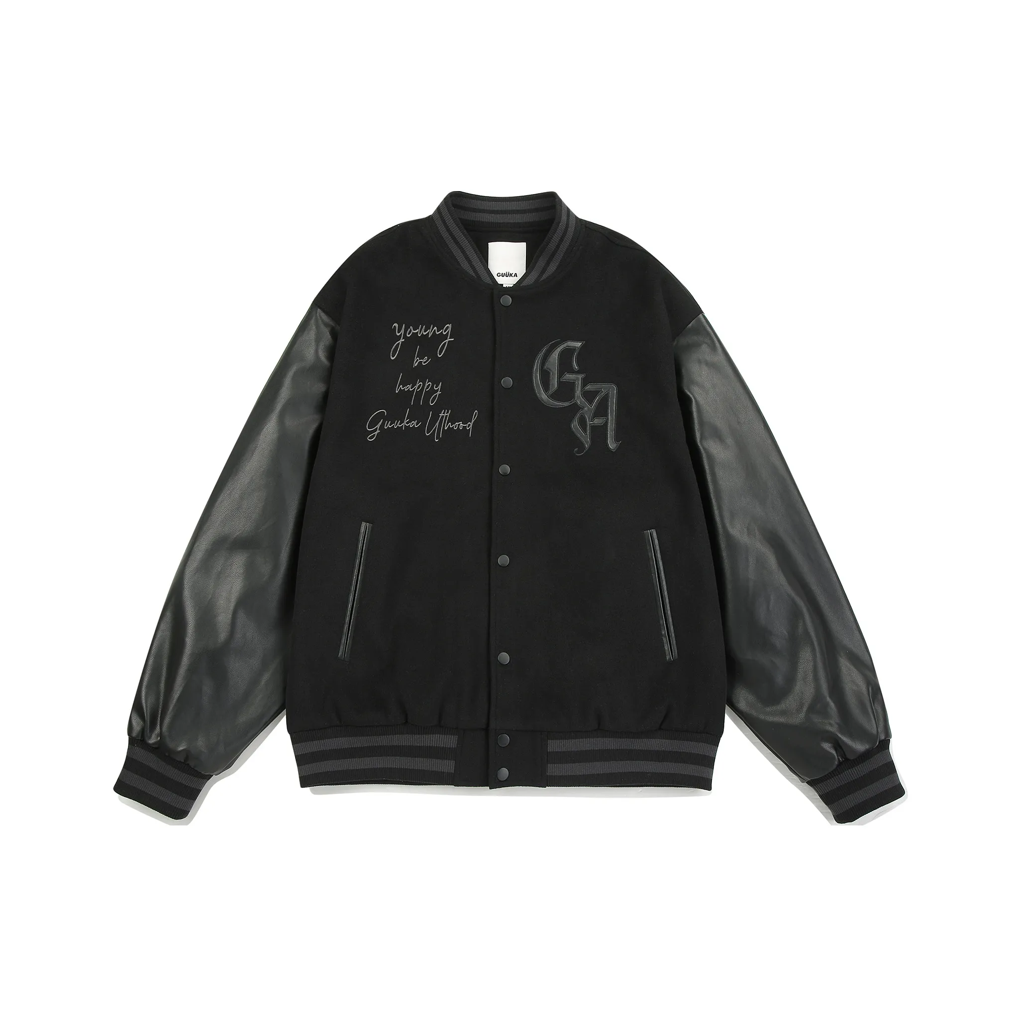 Guuka Бейсбольная куртка Мужская Черная