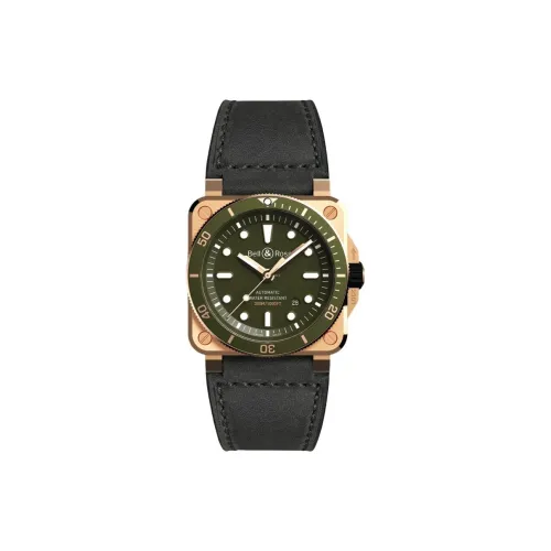 BELL & ROSS Автоматический Механический Movement Унисекс Часы 42 мм Зеленые