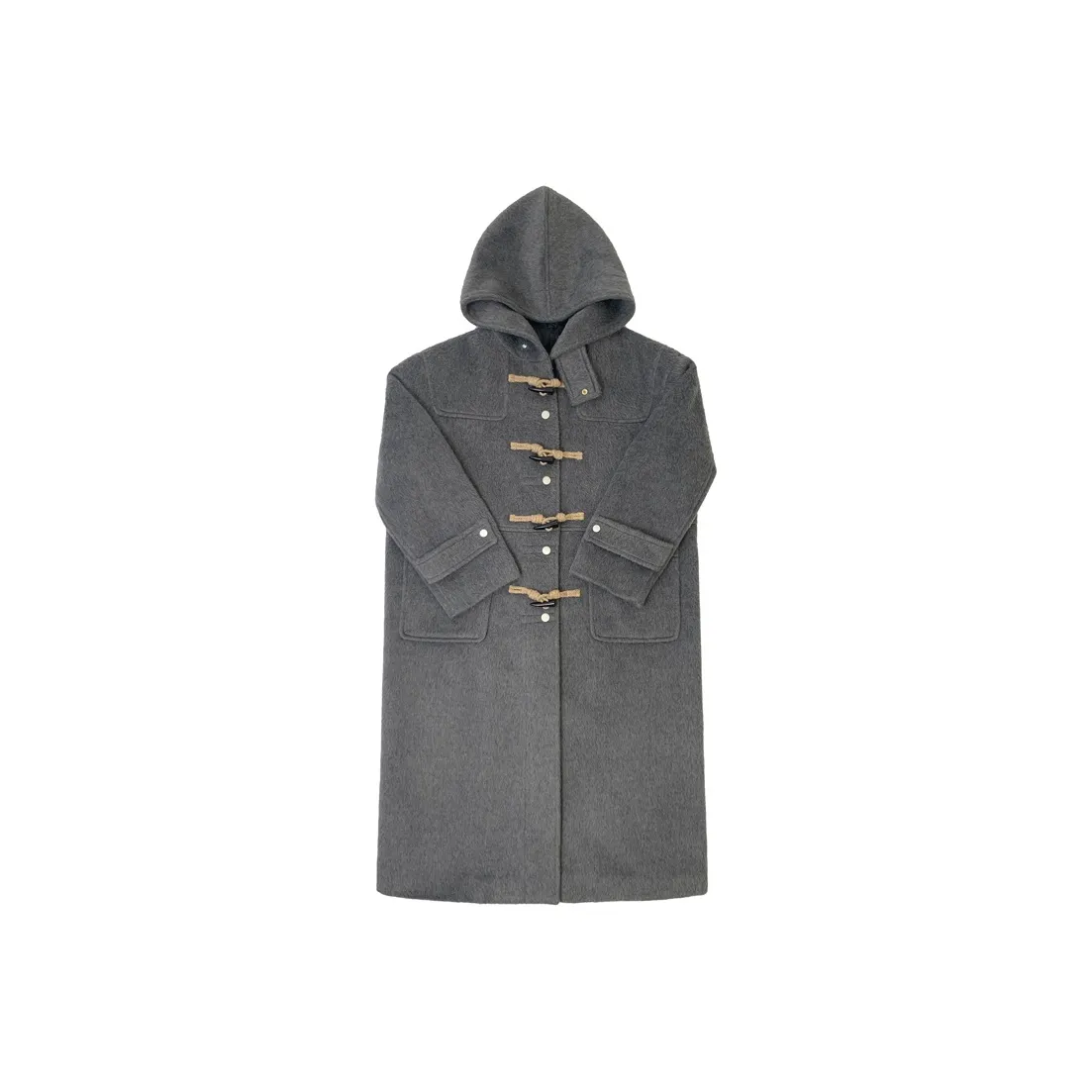 MUCUNSHU SAKURA River DY02 Серый Шерстяной Куртка Мужской Пальто