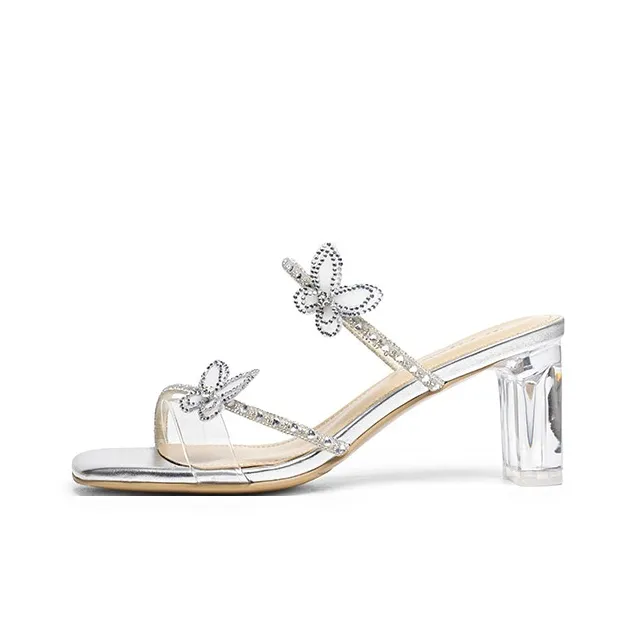 RED DRAGONFLY Резиновая подошва стразы устойчивые слипоны женские