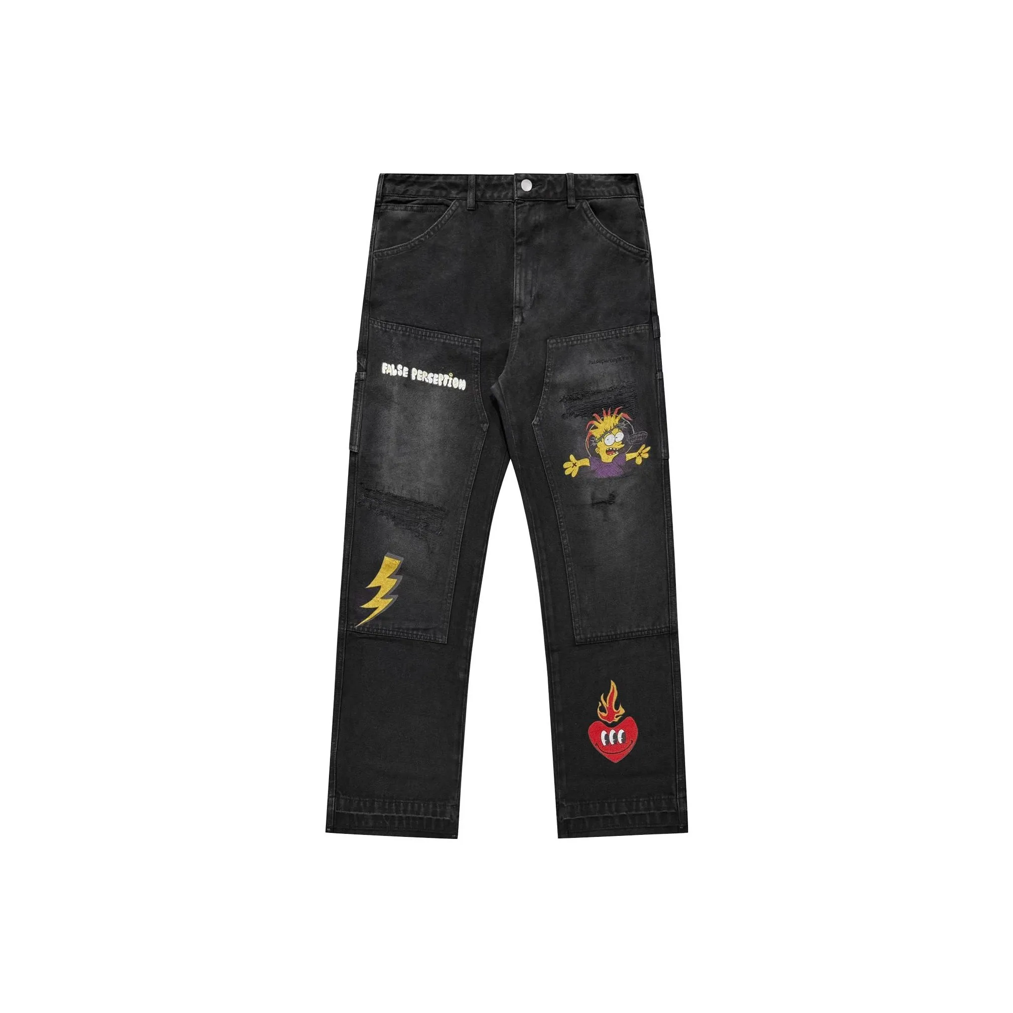 False Perception Джинсы Унисекс Черный