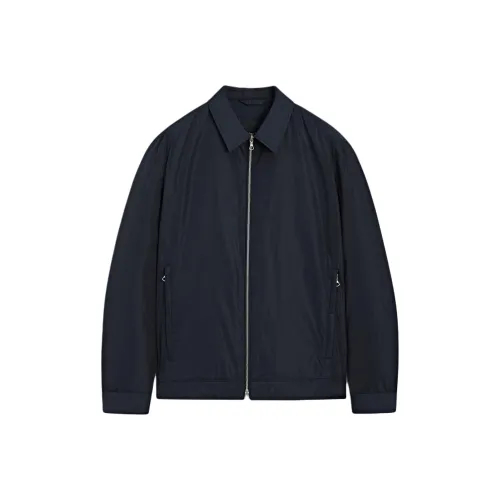 Massimo Dutti Мужские куртки морского синего цвета