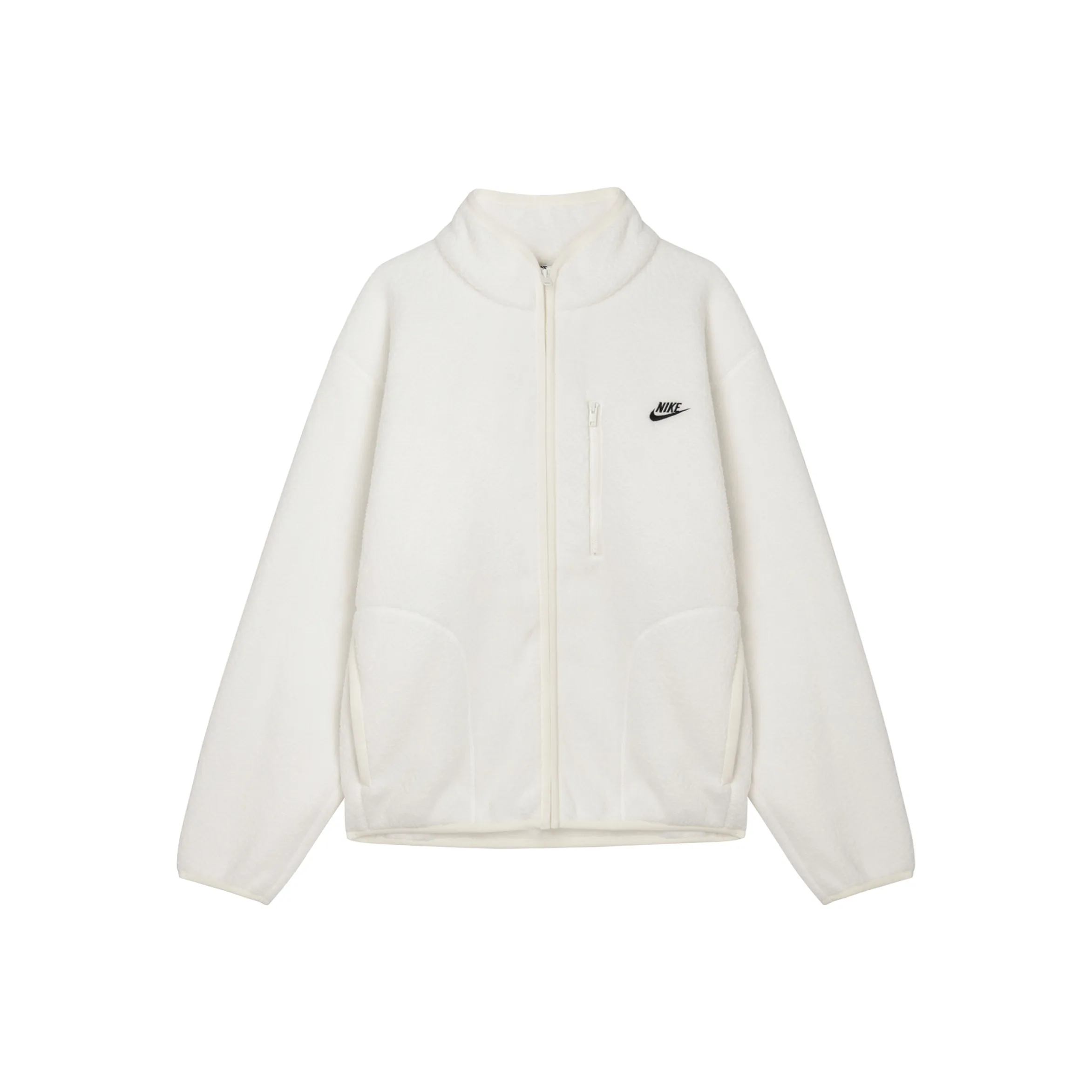 Nike Club Velvet Feel Куртка Мужская Холст Белый Черный