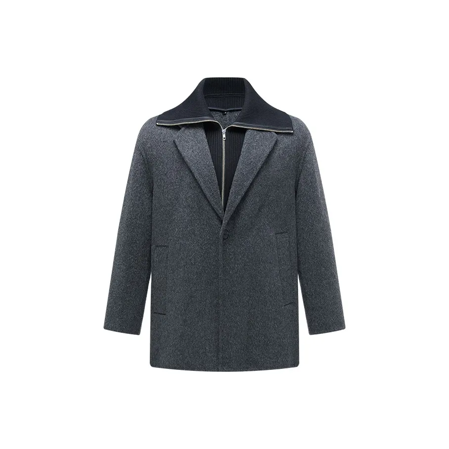 HERBEL Темно-серый Мужской Пальто