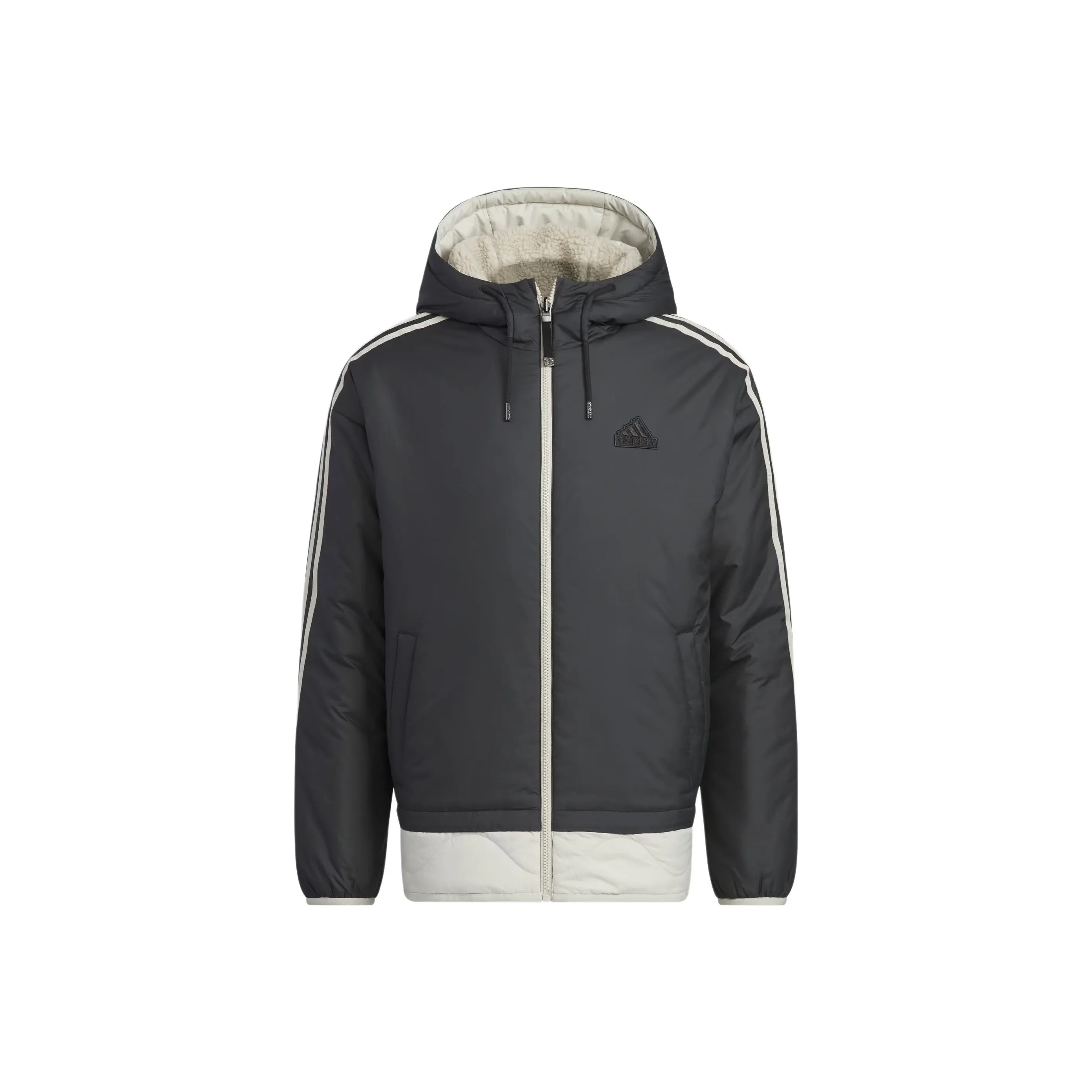 Adidas Год 2024 Двусторонний Хлопковый пуховик Куртки и Пальто Мужской Черный