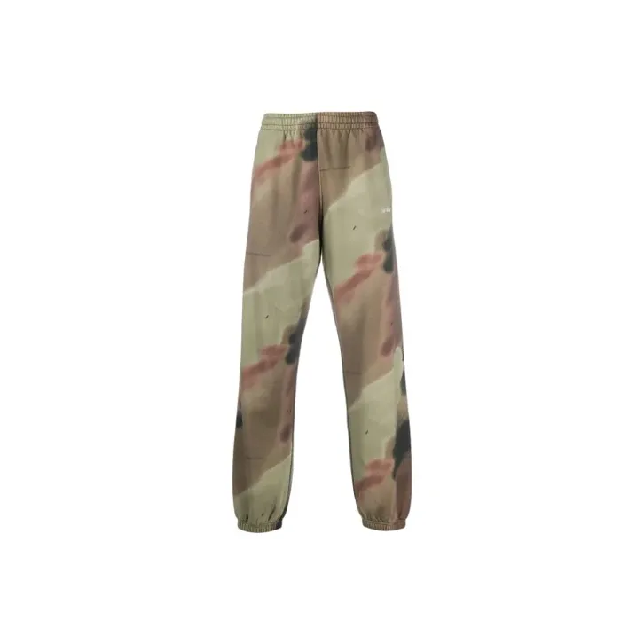 OFF WHITE Knitted Sweatpants Men's Green