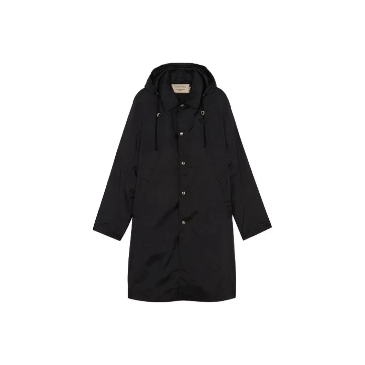 Maison Kitsune Черный Мужской Тренч