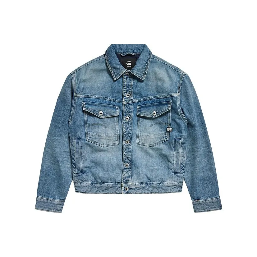 G STAR RAW Jackets & Coats Men's Faded Medium Denim Tone