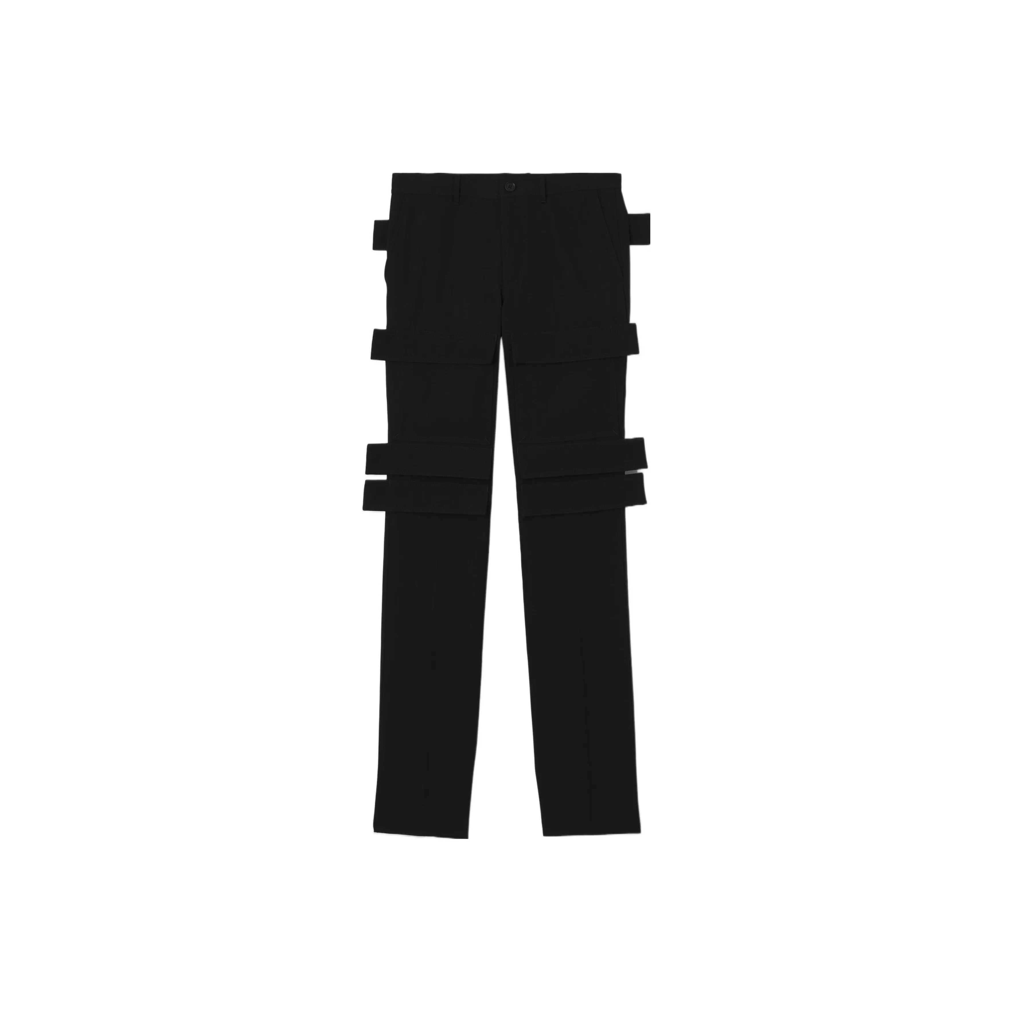 Burberry Panel Detail Grain De Poudre Wool Cargo Trousers