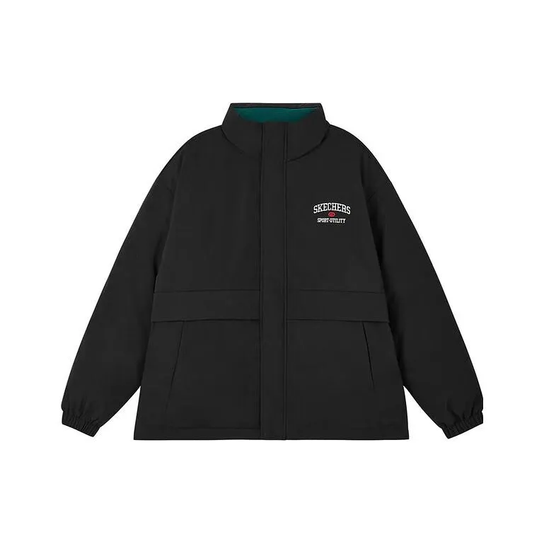 Skechers Colorful Хлопковый пуховик Унисекс Угольный черный