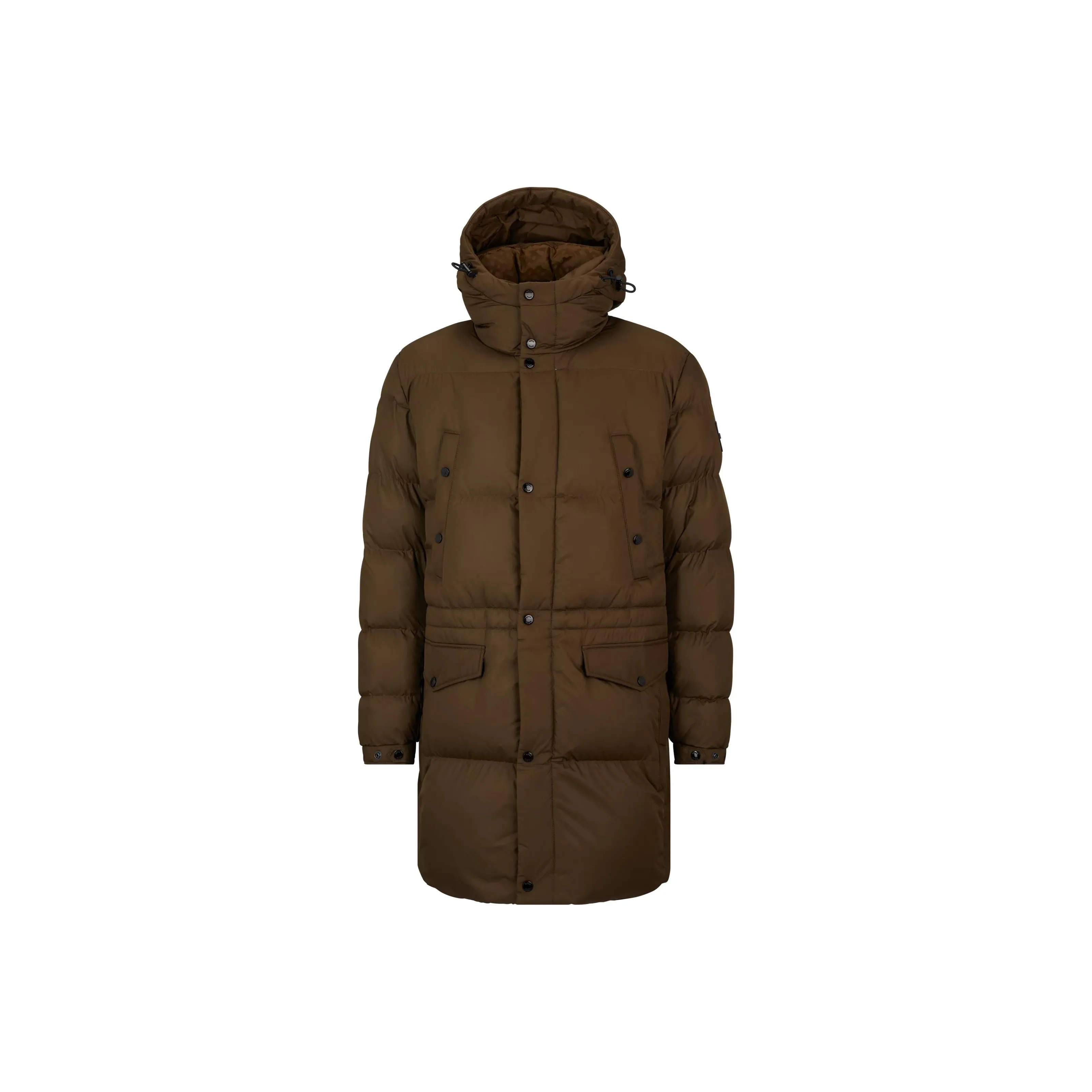 HUGO BOSS Water Repellent Padded Jacket With Hood Jackets Coats Men's Brown